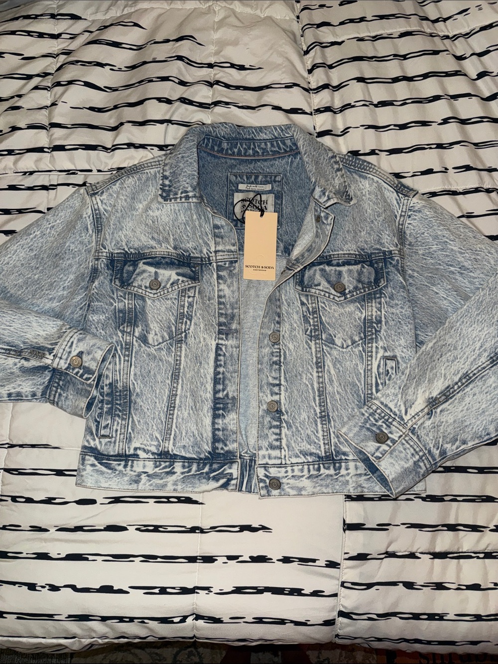 Scotch and Soda Light Wash Acid Denim Jacket